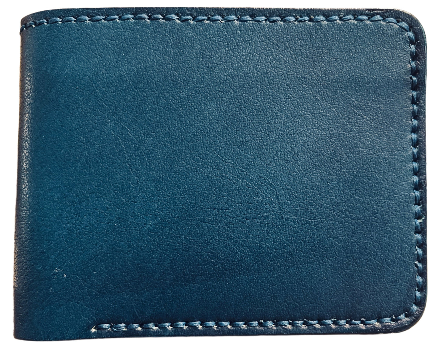 Acrux – Handmade Vegetable Tanned Leather Wallet - Teal Blue