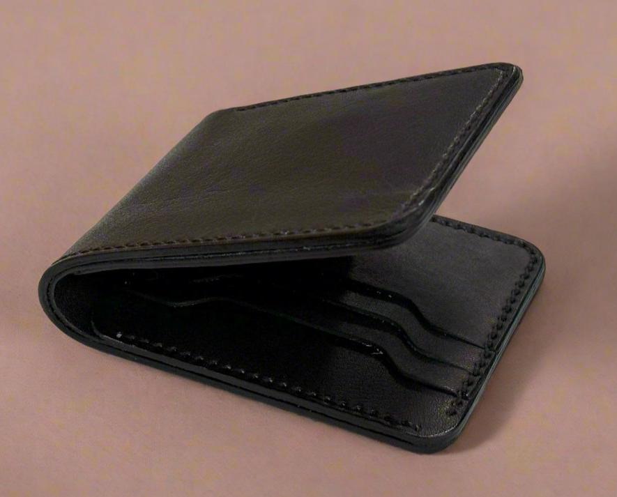 Acrux – Handmade Vegetable Tanned Leather Wallet - Black