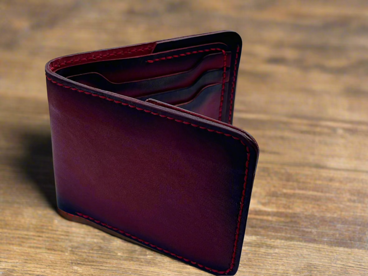 Adhara - Handmade Vegetable Tanned Leather Wallet - Red