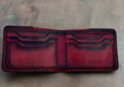 Adhara - Handmade Vegetable Tanned Leather Wallet - Red