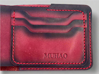 Adhara - Handmade Vegetable Tanned Leather Wallet - Red