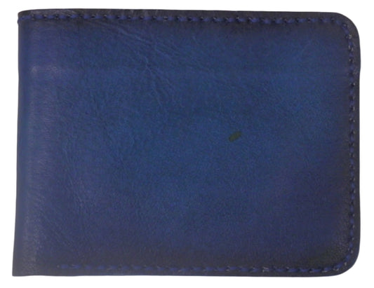 Adhara - Handmade Vegetable Tanned Leather Wallet - Blue