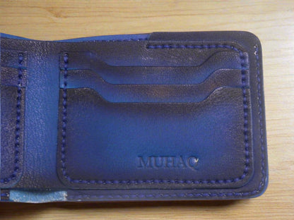 Adhara - Handmade Vegetable Tanned Leather Wallet - Blue