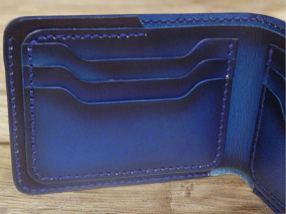 Adhara - Handmade Vegetable Tanned Leather Wallet - Blue