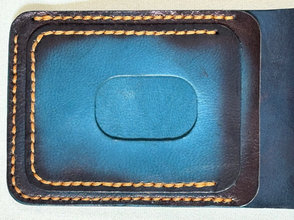 Crux - Handmade Vegetable Tanned Leather Wallet - Teal Blue