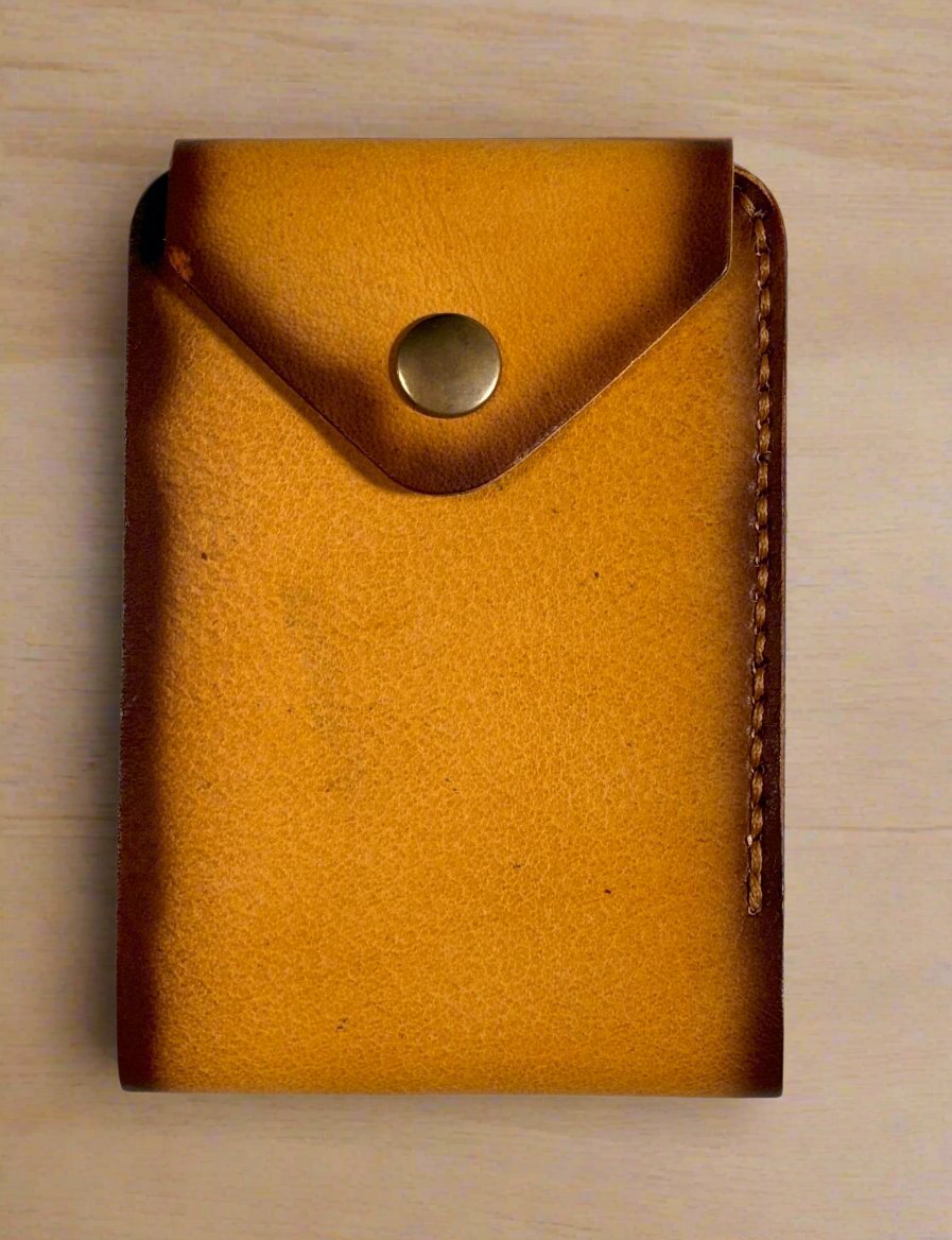 Crux - Handmade Vegetable Tanned Leather Wallet - Yellow