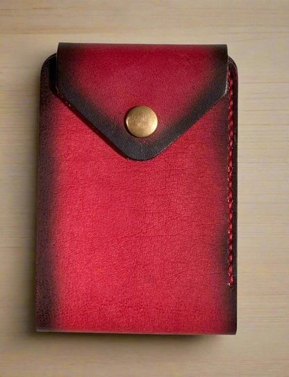 Crux - Handmade Vegetable Tanned Leather Wallet - Red