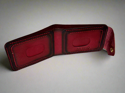 Crux - Handmade Vegetable Tanned Leather Wallet - Red