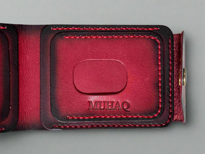 Crux - Handmade Vegetable Tanned Leather Wallet - Red