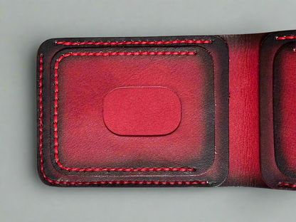 Crux - Handmade Vegetable Tanned Leather Wallet - Red