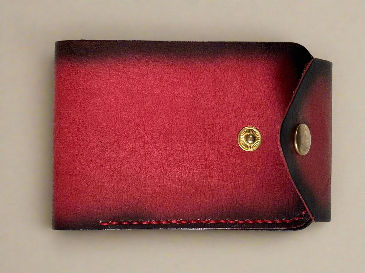 Crux - Handmade Vegetable Tanned Leather Wallet - Red