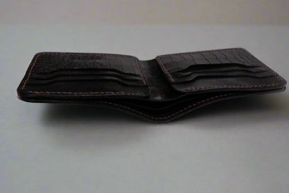 Deneb - Handmade Shine Pull-up Leather Wallet - Black 1