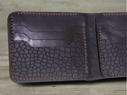 Deneb - Handmade Shine Pull-up Leather Wallet - Black 3