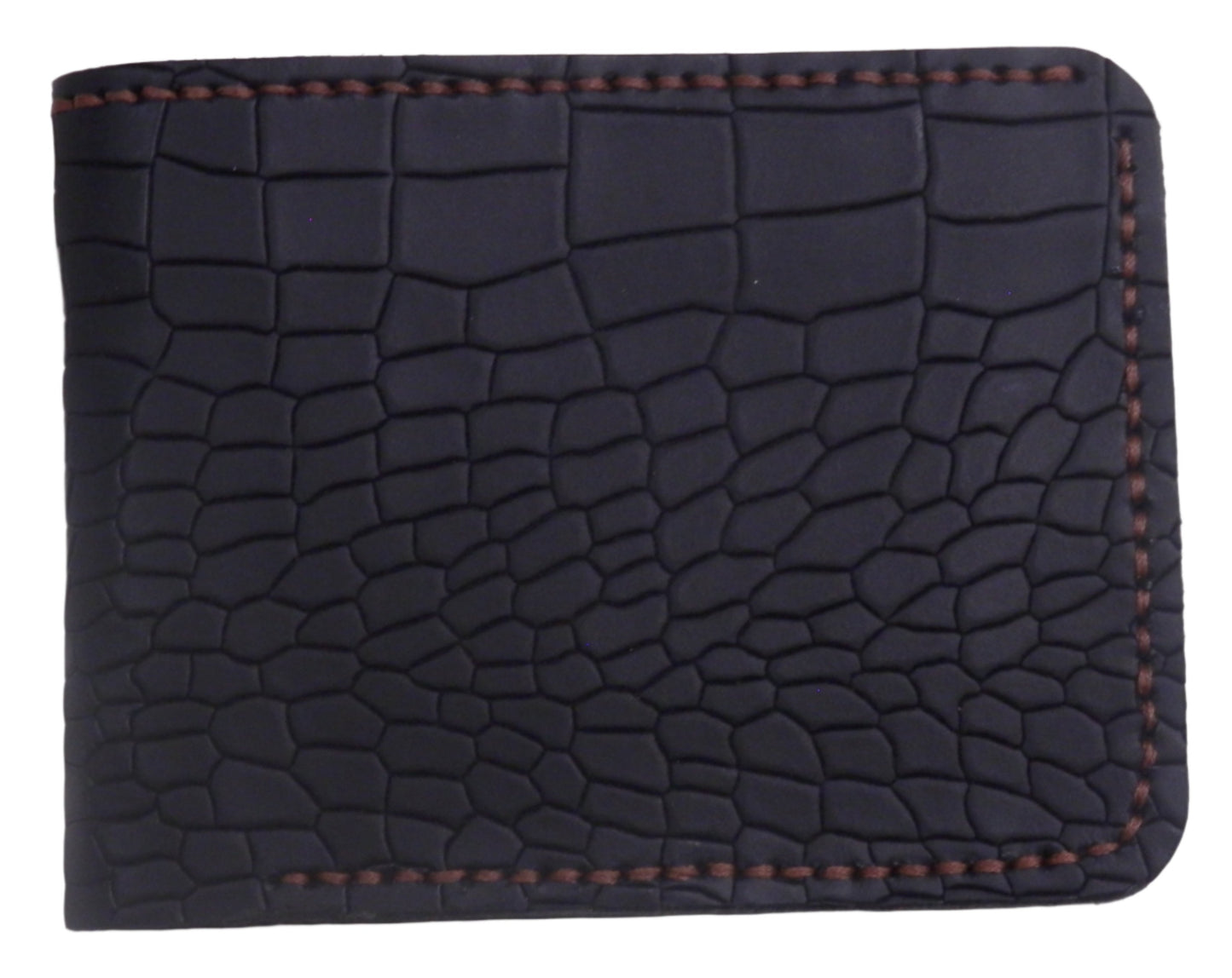 Deneb - Handmade Shine Pull-up Leather Wallet - Black 4