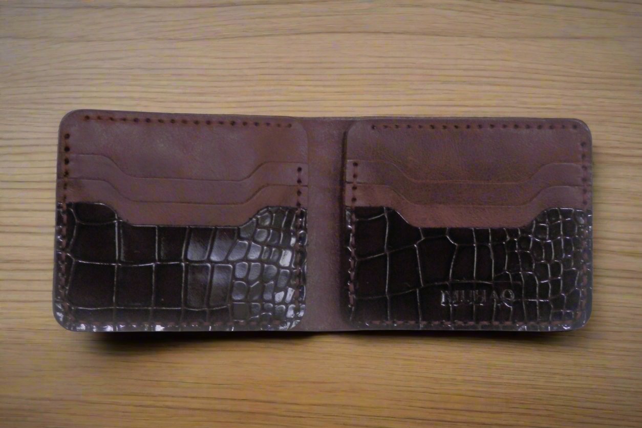 Deneb - Handmade Shine Pull-up Leather Wallet - Brown 2