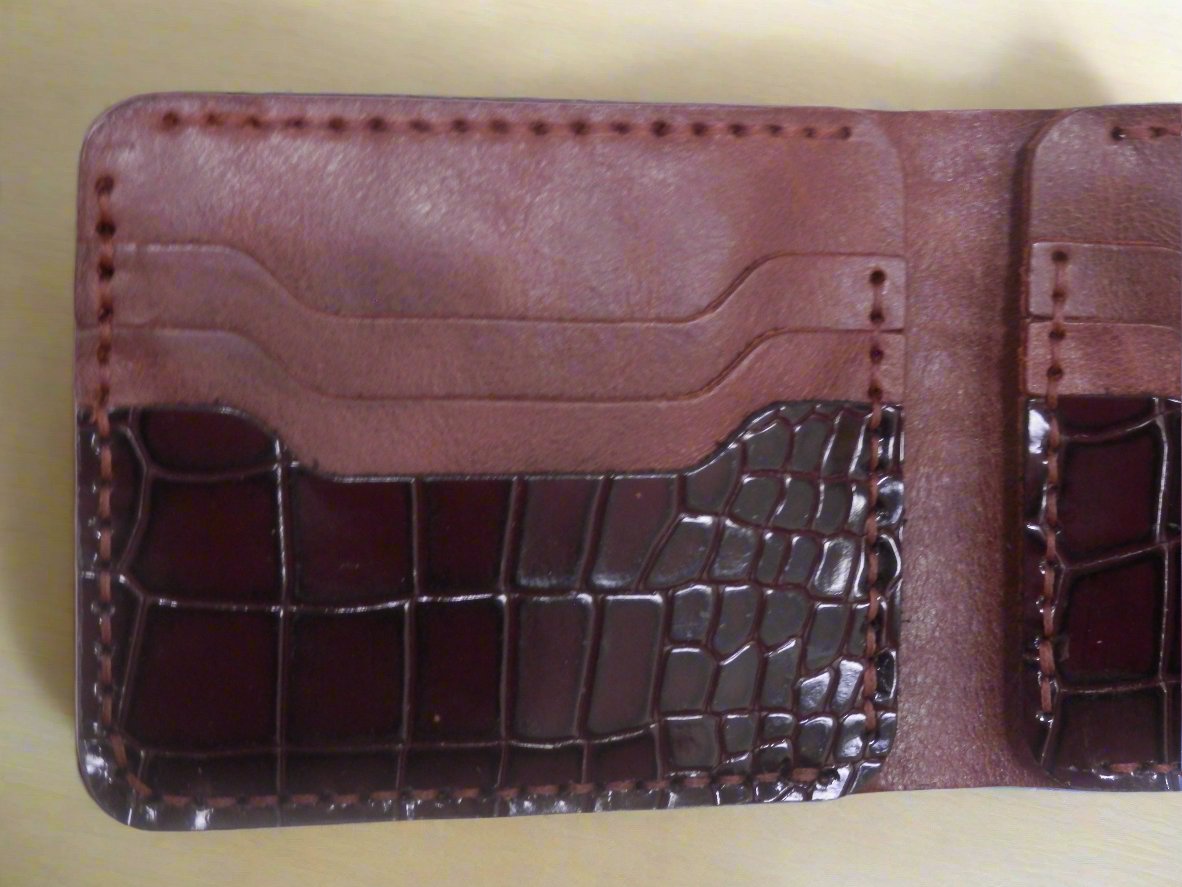 Deneb - Handmade Shine Pull-up Leather Wallet - Brown 2