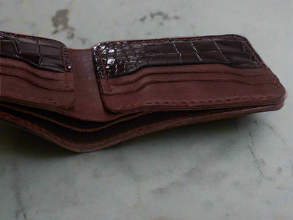 Deneb - Handmade Shine Pull-up Leather Wallet - Brown 2