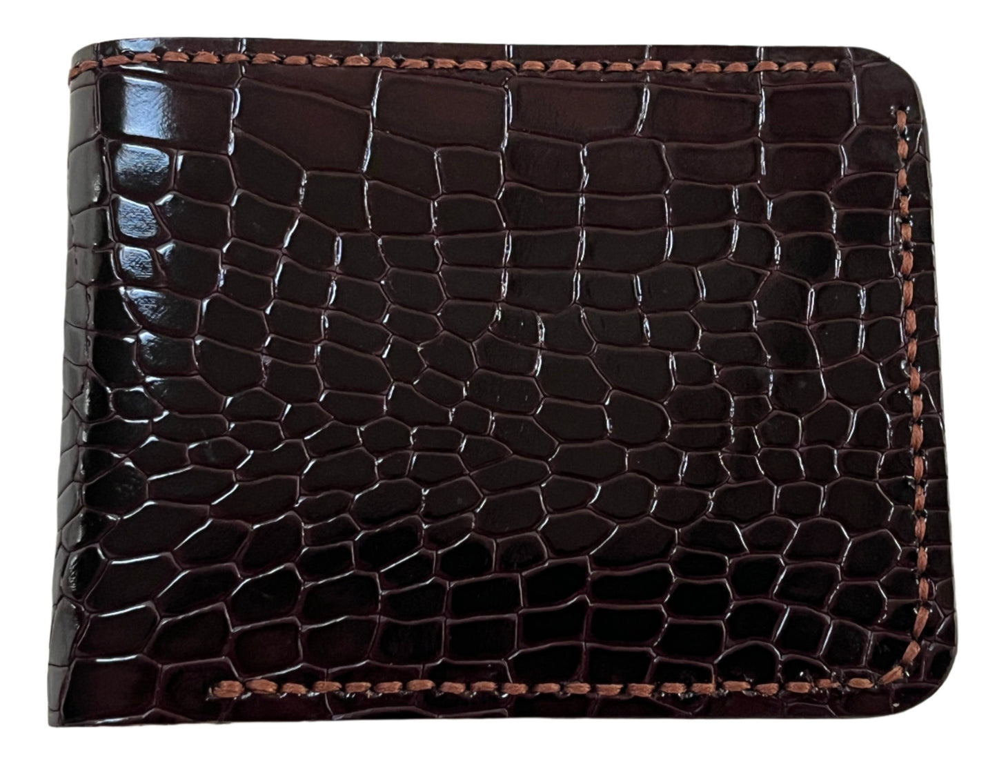 Deneb - Handmade Shine Pull-up Leather Wallet - Brown 3