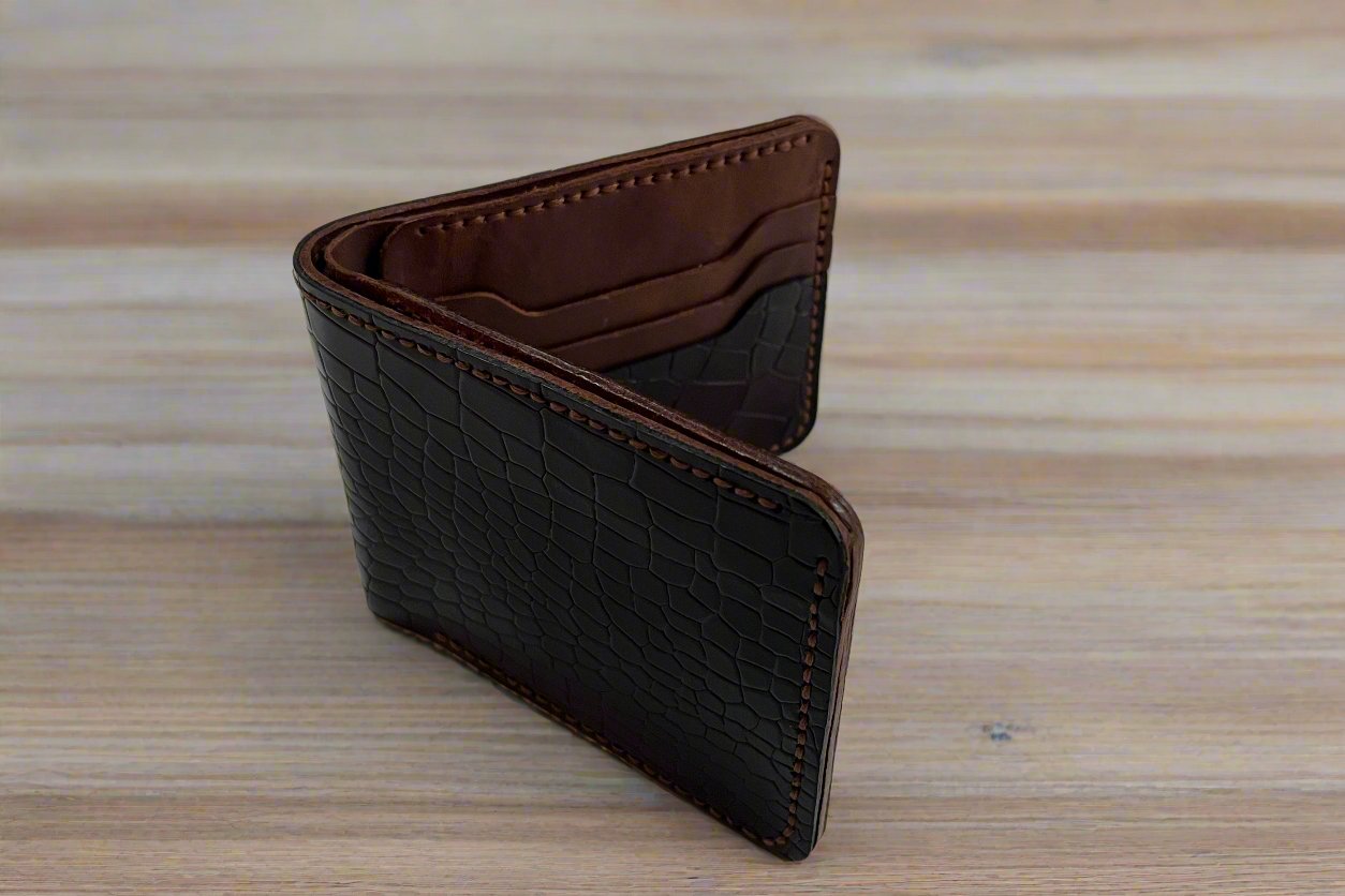 Deneb - Handmade Shine Pull-up Leather Wallet - Brown 3