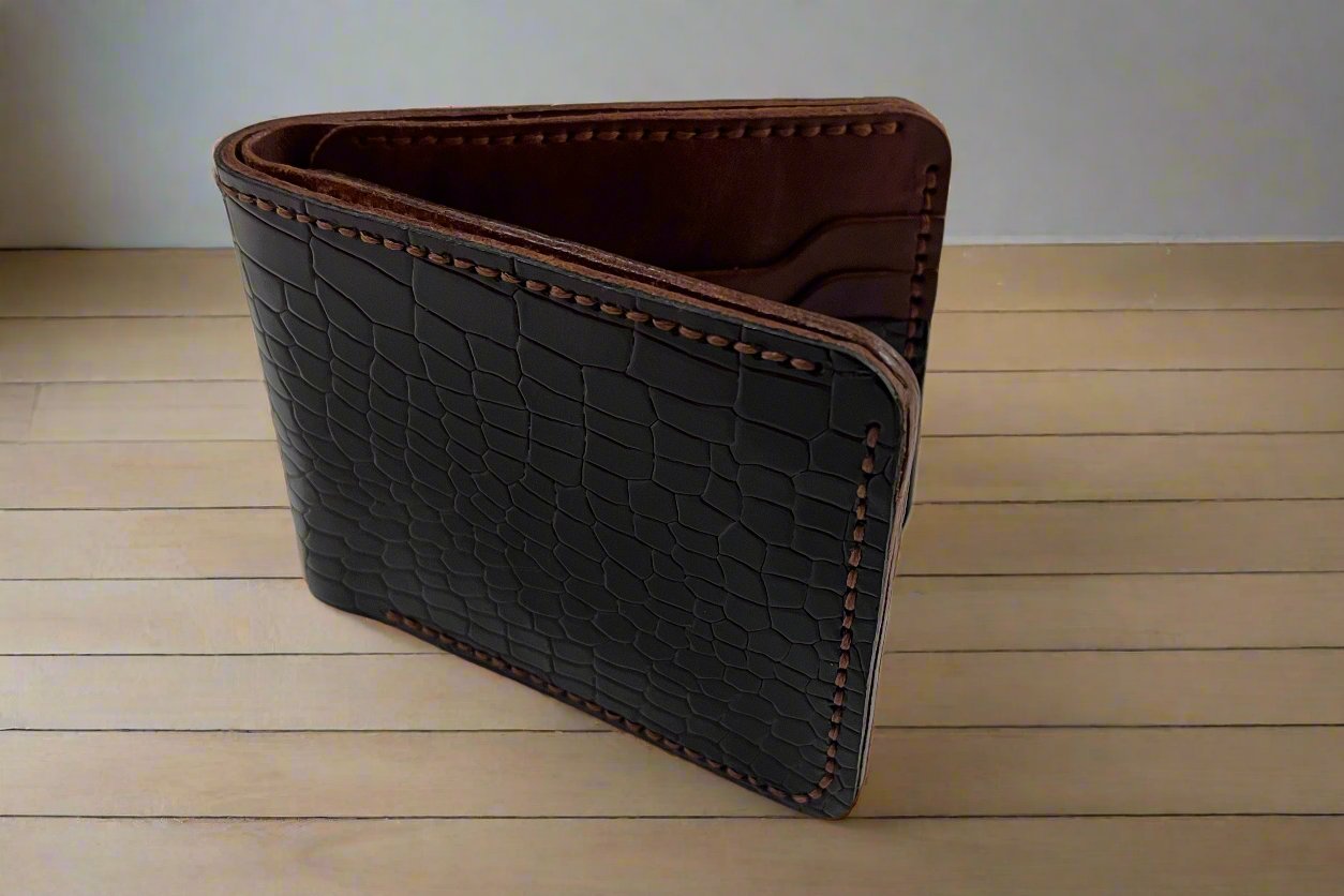 Deneb - Handmade Shine Pull-up Leather Wallet - Brown 3