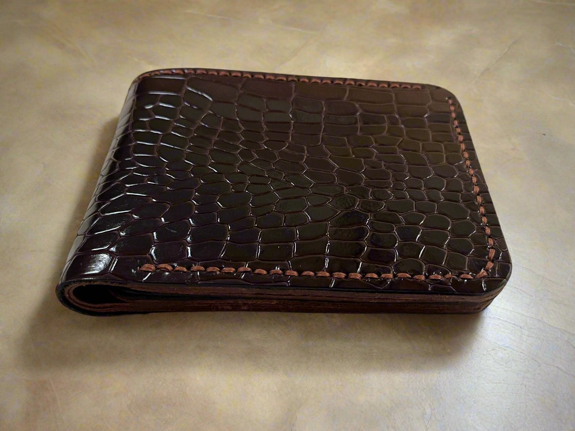 Deneb - Handmade Shine Pull-up Leather Wallet - Brown 3