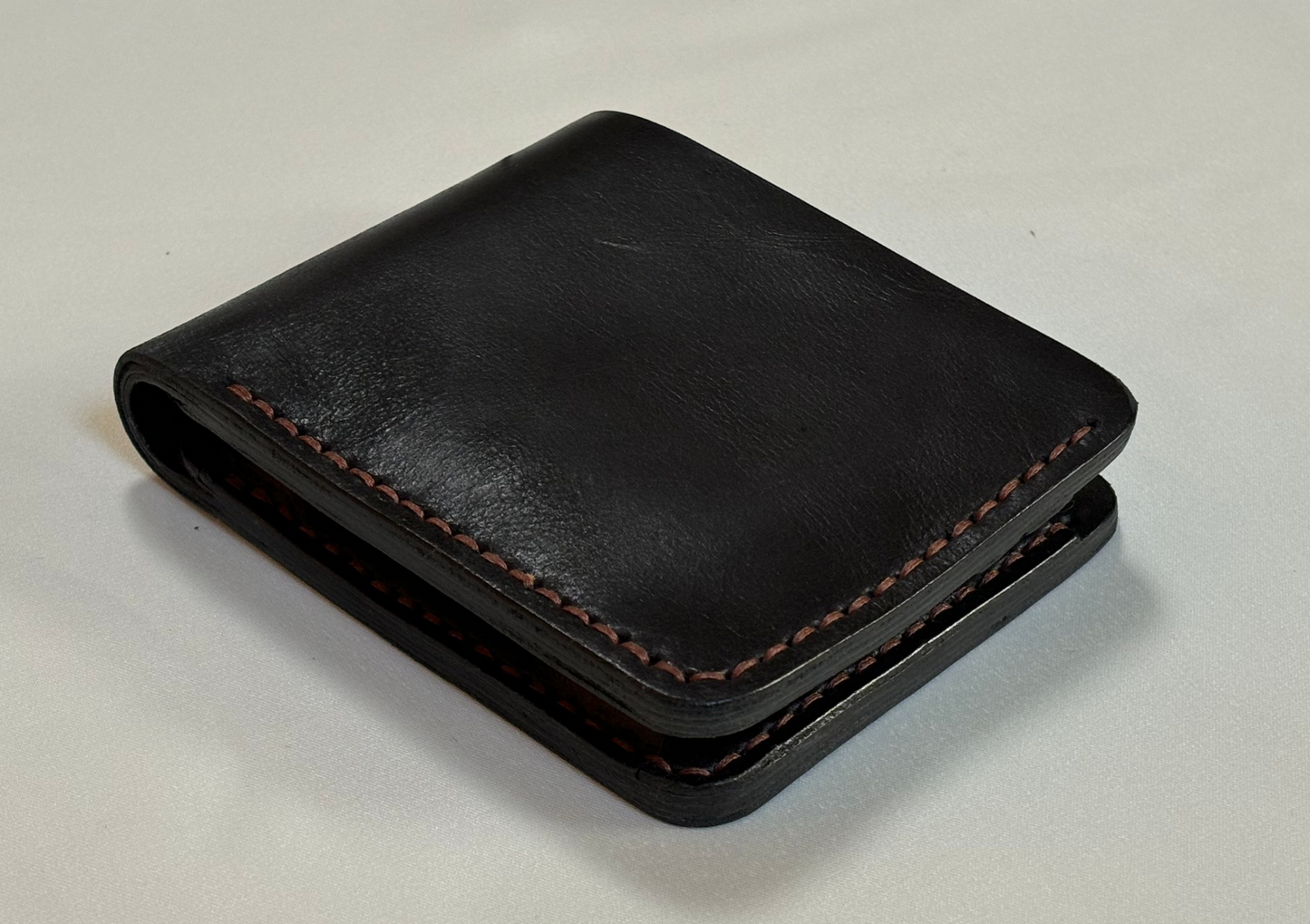 Fornax- Handmade Shine Pullup Coin Pocket Leather Wallet - Black