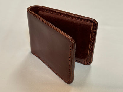 Fornax- Handmade Shine Pullup Coin Pocket Leather Wallet - Brown