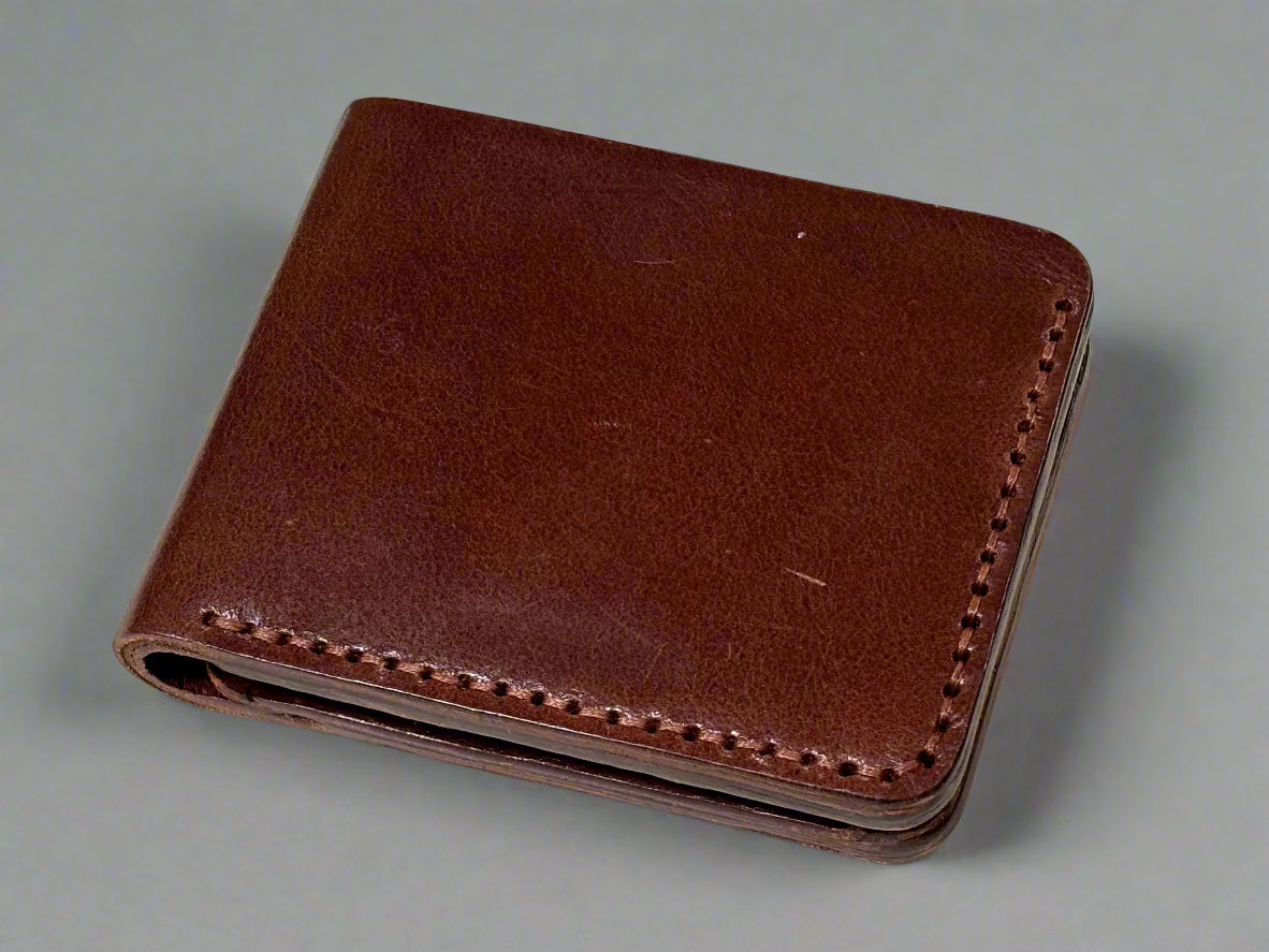 Fornax- Handmade Shine Pullup Coin Pocket Leather Wallet - Brown