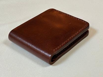 Fornax- Handmade Shine Pullup Coin Pocket Leather Wallet - Brown