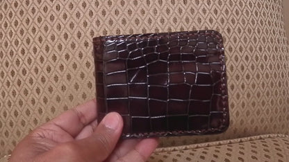 Deneb - Handmade Shine Pull-up Leather Wallet - Brown 2